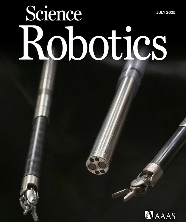 Science Robotics July 2025 journal cover featuring SRT-H